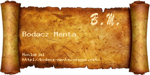 Bodacz Menta névjegykártya